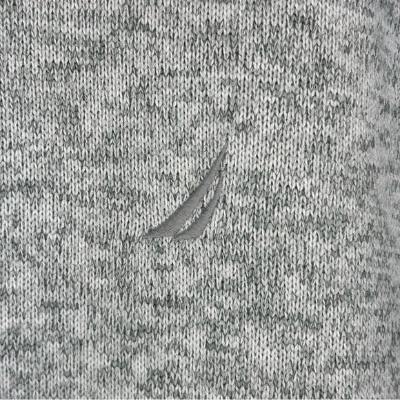 Nautica Heathered Grey Half Zip Pullover Preppy Casual Jacket | Size Lar… - Picture 3 of 6